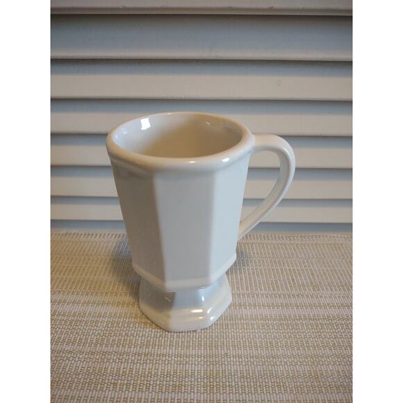 PFALTZGRAFF Heritage Irish Coffee White Stoneware Pedestal Footed Cup Mug - Picture 3 of 6